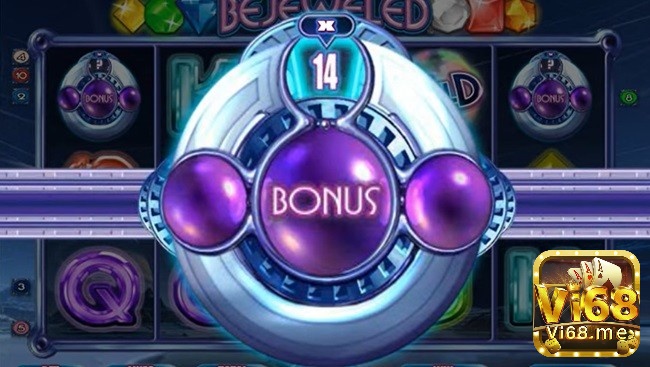 Nhận hệ số nhân x14 lần khi thu thập 3 biểu tượng Scatter Bonus trên guồng Bejeweled 2