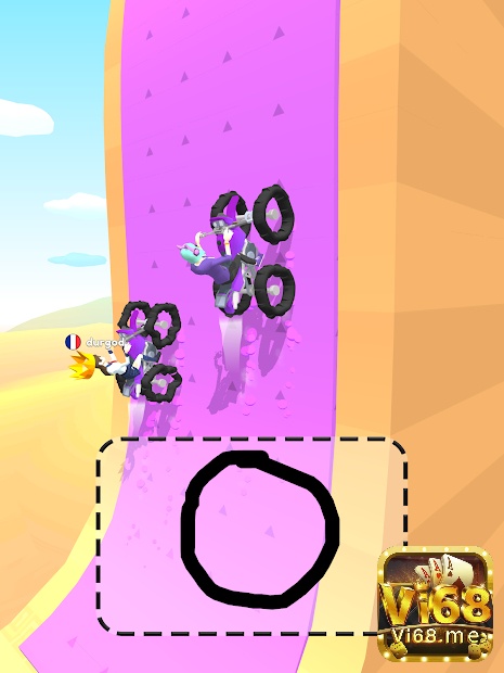Game Scribble Rider có đồ họa 2D mang phong cách hoạt hình dễ thương