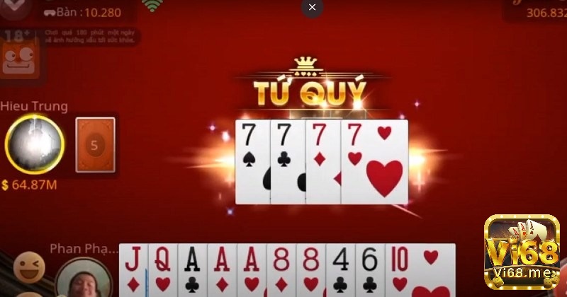 Chặn Heo hoặc đôi Heo bằng tứ quý 